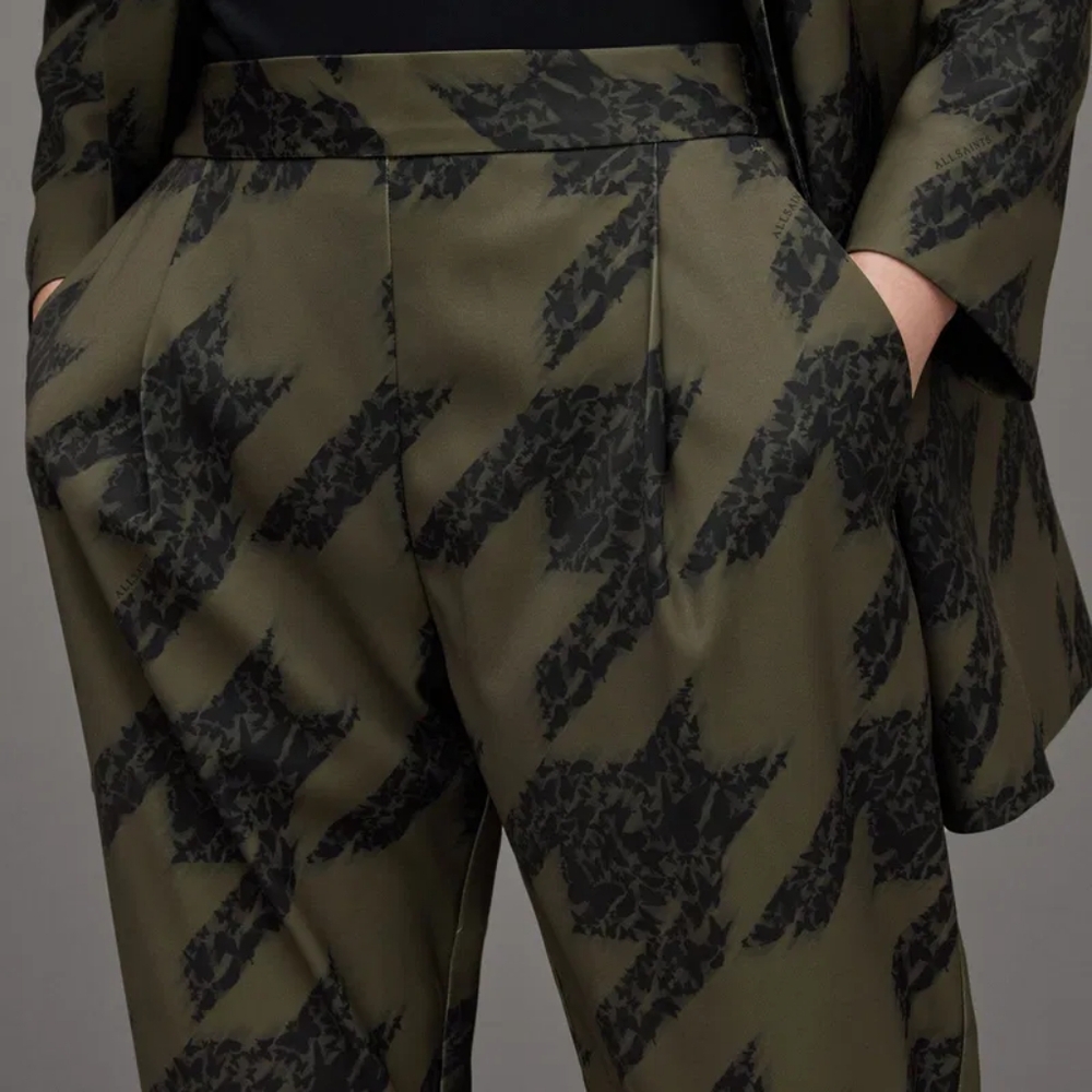 ALL SAINTS | Aleida Houndstooth Toni Tapered Trousers - Picture 2 of 14
